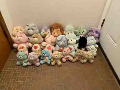 Lot Of 20 Care Bears And Care Bear Cousins Plush Stuffed Vintage 13 and 6 inch