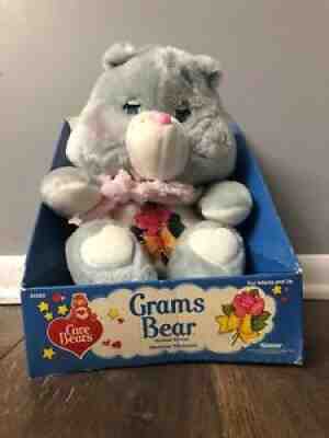 Vintage Care Bears Grams Bear New in Box 1984 Grandma Care Bear Plush RARE Gram