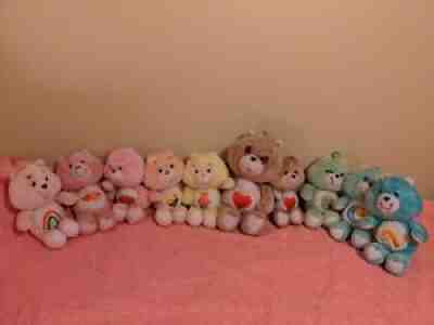 Lot Of 10 Vintage 1983-84 Care Bears Plush Stuffed Kenner