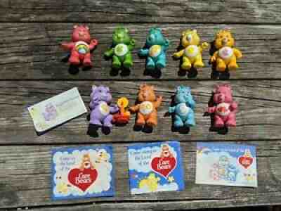 Kenner Vintage Care Bears Poseable Figure 1983 - LOT of 9 Bears & 4 Booklets VG!