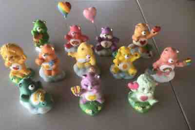 Lot Of 12 Vintage 1980s Care Bear And Care Bear Cousins Ceramic Figurines