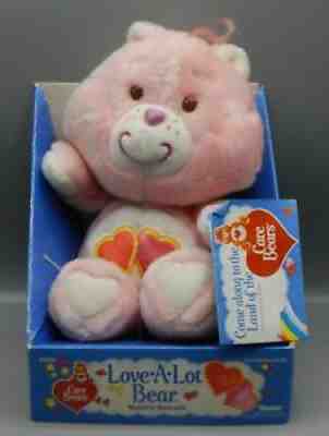 1985 vintage Kenner LOVE A LOT BEAR Care Bears plush toy doll MIB mip cute pink