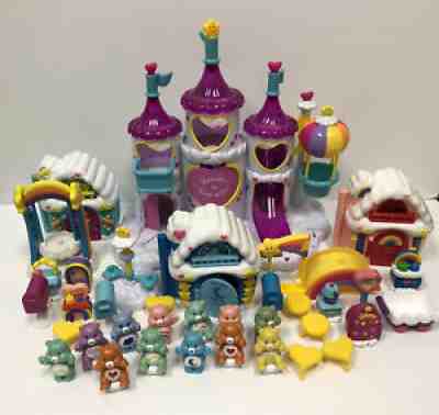 Huge Lot Care Bears Magical Care-A-Lot Castle, Houses, 12 Bears & Accessories