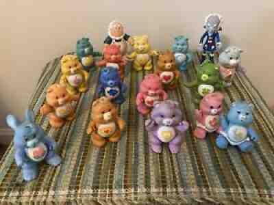 Care Bears Vintage Posesable Lot of 18 - Rabbit, Raccoon, Champ & More