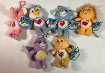 NWT Care Bears Cousins Lot Of 6 20th Anniversary 5â? Clip On Monkey Lion Penguin