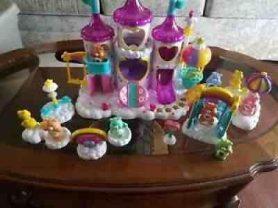 Care Bear Castle Playset with Figures and 3 extra Play sets complete EUC Working
