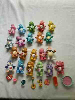 21 Vintage Assorted Care Bear And Cousin Figures Posable & Accessories