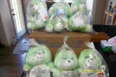 Vintage Kenner Green Winking Eye Care Bears (6) NEW In Kenner Shipping Box