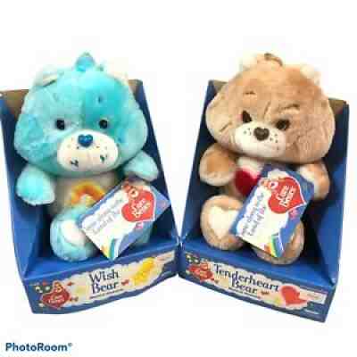 New in Box Vintage 80s Set of Two Care Bears Wish Bear Tenderheart Bear Kenner