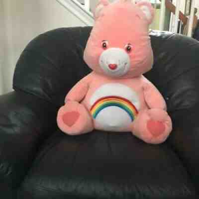 Giant Jumbo Pink Cheer Bear Plush Stuffed Animal Soft Toy