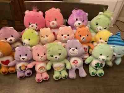 LOT OF 17 Assorted Care Bear Plush from 2002-2007 -- Six And Eight Inchâ?¦