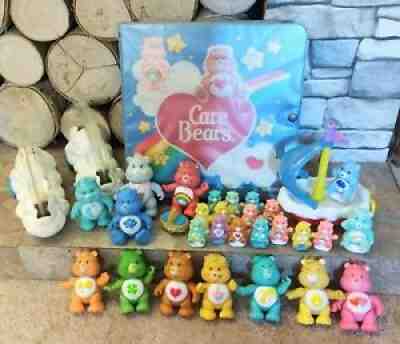 Vintage Care Bear Figures Lot Poseable with Accessories