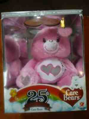 2007 Care Bears 25th Anniversary Collectors Swarovski Silver Pink Bear *NO DVD*