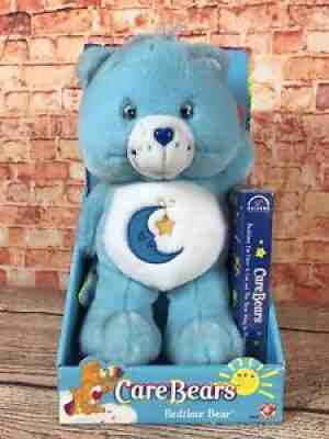 MEGA RARE 2002 Care Bear Bedtime Bear Blue Plush Bear New! Sealed!