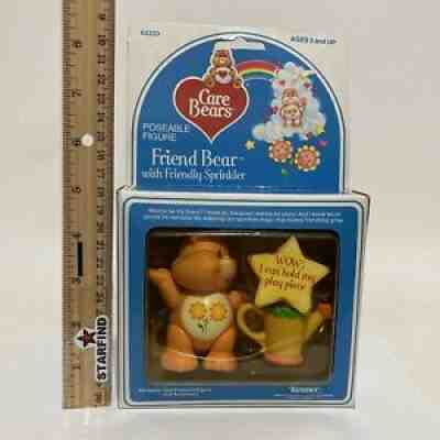Vintage Posable Care Bears FRIEND BEAR Friendly Sprinkler Figurine 1984 READ ­ 