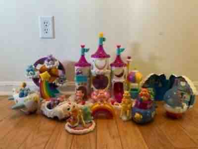 Vintage Care Bear Castle, Ferris wheel, boat, airplane, submarine, car