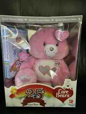 2007 Care Bears 25th Anniversary Collectors Swarovski Silver Pink Bear Edition