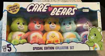 New 2021 CARE BEARS 5 Plush DO YOUR BEST BEAR Exclusive COLLECTOR SET Special Ed
