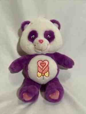 Perfect And Polite Panda Care Bear Cousin Purple Panda - 13in - Rare 2005