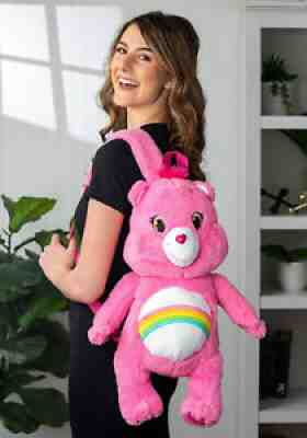 20 Inch Care Bears Cheer Bear Backpack With 8 Inch x 8 Inch Pouch
