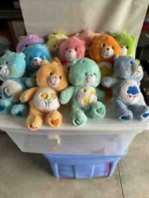 Lot Of 11 Care Bears 13 inch. Wish, Grumpy, Nighttime, Champ Plush Toy TCFC 2002