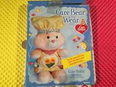 New Vintage 1985 Care Bear Wear Collection Cake Bakin' Clothes Care Bear Chef