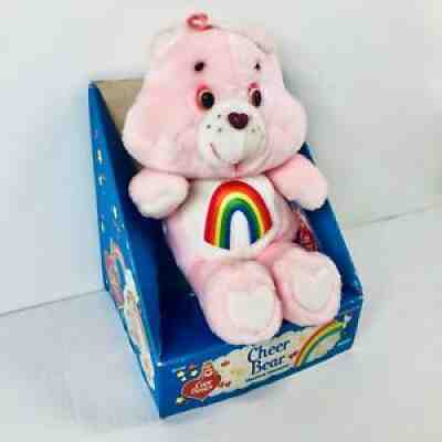 Cheer Care Bear KENNER Vintage *NIB* 1984 Rainbow Plush Stuffed Original Box NOS