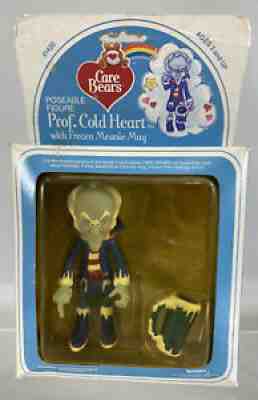 Vintage Care Bears Prof Professor Cold Heart Figure With Meanie Mug 1984 Sealed