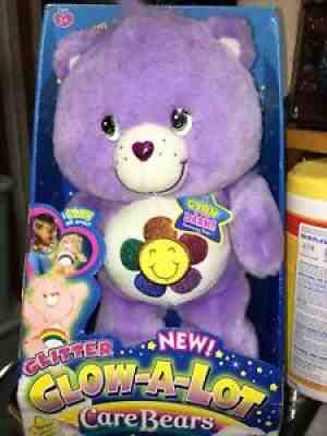 glitter glow a lot harmony purple care bear stuffed animal plush 2006 new