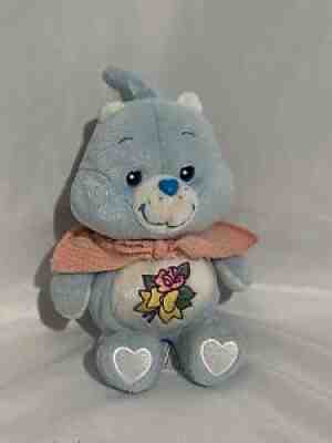 Grams Care Bear - 20th Anniversary - Rare Blue Care Bear - With Shawl - 8in
