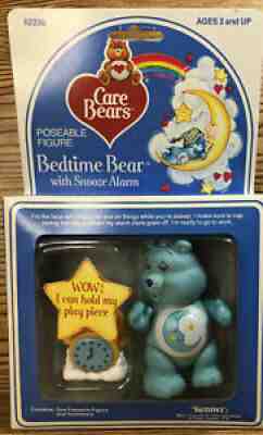 Vintage Care Bears Figure, BEDTIME BEAR WITH SNOOZE ALARM Collectible Figures