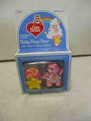 1985 Care Bears Baby Hugs Bear with Sweet Lickity Lollipop