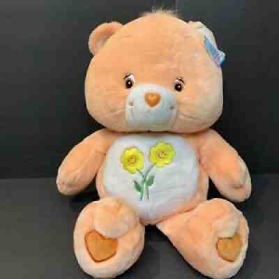 Care Bears Vintage Jumbo 26â? Orange Flowers Friend Bear 2002 Plush XL