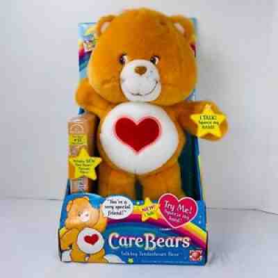 Vintage Care Bears Talking Tenderheart Bear with VHS Video #13 Play Along 2004