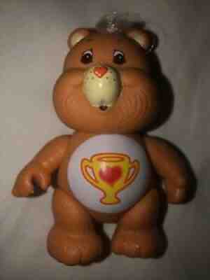 Vintage Kenner Care Bears CHAMP BEAR Poseable Brown Trophy Figure Toy