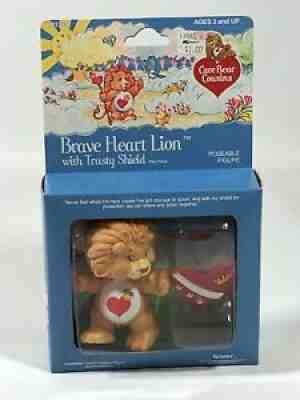 NIB Care Bear Cousin Vintage Posable Figure Brave Heart Lion W/ Shield Accessory