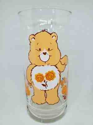 Vintage Care Bears Friend Bear Drinking Glass 1983 Pizza Hut Lucky Shamrock