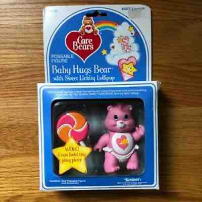 1984 Kenner Care Bears Poseable Figure Baby Hugs & Lollipop in opened box