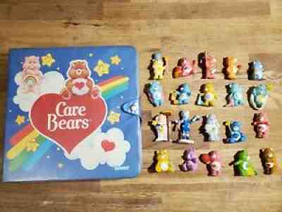 Vintage 1980s Care Bears Miniature Mini Figures PVC Bundle Lot of 20 with Case!