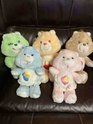 Vintage 1980â??s Care Bears Set Of 5 - Hugs, Tugs, Tender Heart, Secret, Good Luck