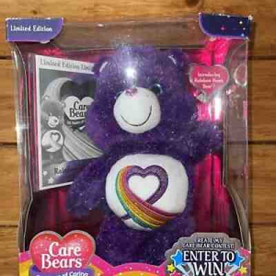 Care Bears 35th Anniversary 35 of Caring Purple Rainbow Heart Limited Edition