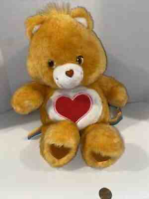 Care Bears Tenderheart Bear plush Backpack bag Stuffed Doll 18â? RARE