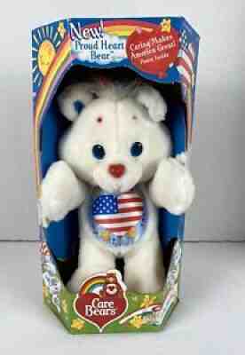 CARE BEARS Proud Heart Bear Vintage 1991 NEW In Box Kenner Plush Patriotic 19790
