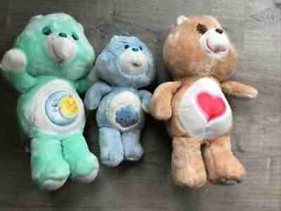 Vintage 1983 Kenner Grumpy Care Bear Blue Plush TenderHearts 18â? Bedtime Lot 3