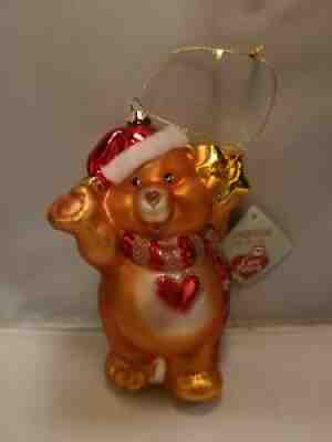 Care Bear Blown Glass Tender Heart Bear Christmas Ornament