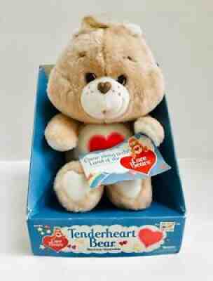 Care Bears Tenderheart Bear Vintage 1984 Beige Pink New in Box Tag Kenner #60180