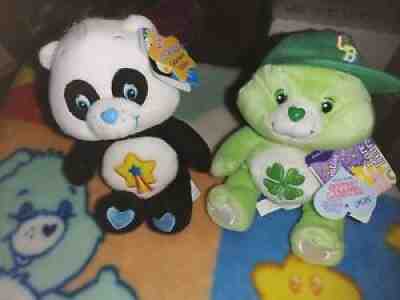 Lot Of 2 Perfect Panda & Varsity Good luck Care Bears NWT