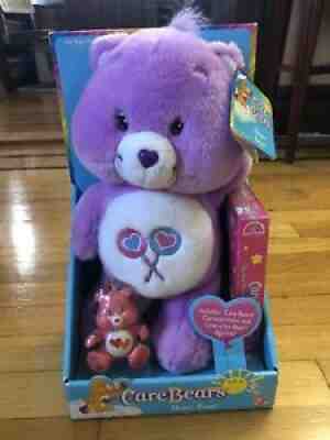 Care Bears Share Bear In Original Box With VHS And Figurine