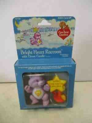 1984 Care Bears Poseable Figure Bright Heart Raccoon with Clever Candle