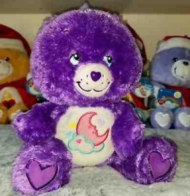 Sweet Dreams Care Bear Fluffy Floppy Fuzzy Purple Moonvvcd. Ffcsffef.